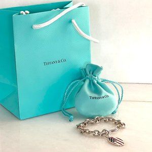 Vintage TIFFANY & CO 925 Sterling Silver Rare Bracelet & American Flag tag/charm